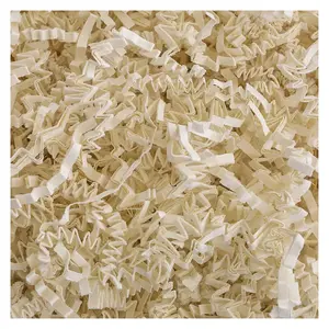 MagicWater Crinkle Cut Paper for Gift Baskets - Light Ivory - Perfect for Shredded Paper Filler, Basket Filler, Gift Boxes, Bridesmaid Gifts, Halloween Stuffers & More – Ideal for All Occasions