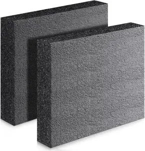 2 Pcs Polyurethane Foam Sheet 12 x 10 x 2.125 inch High Density Foam Board Insert Cuttable Packing Foam for Cases, Packing Foam Pads for Toolbox Camera Storage and Crafts (Black)