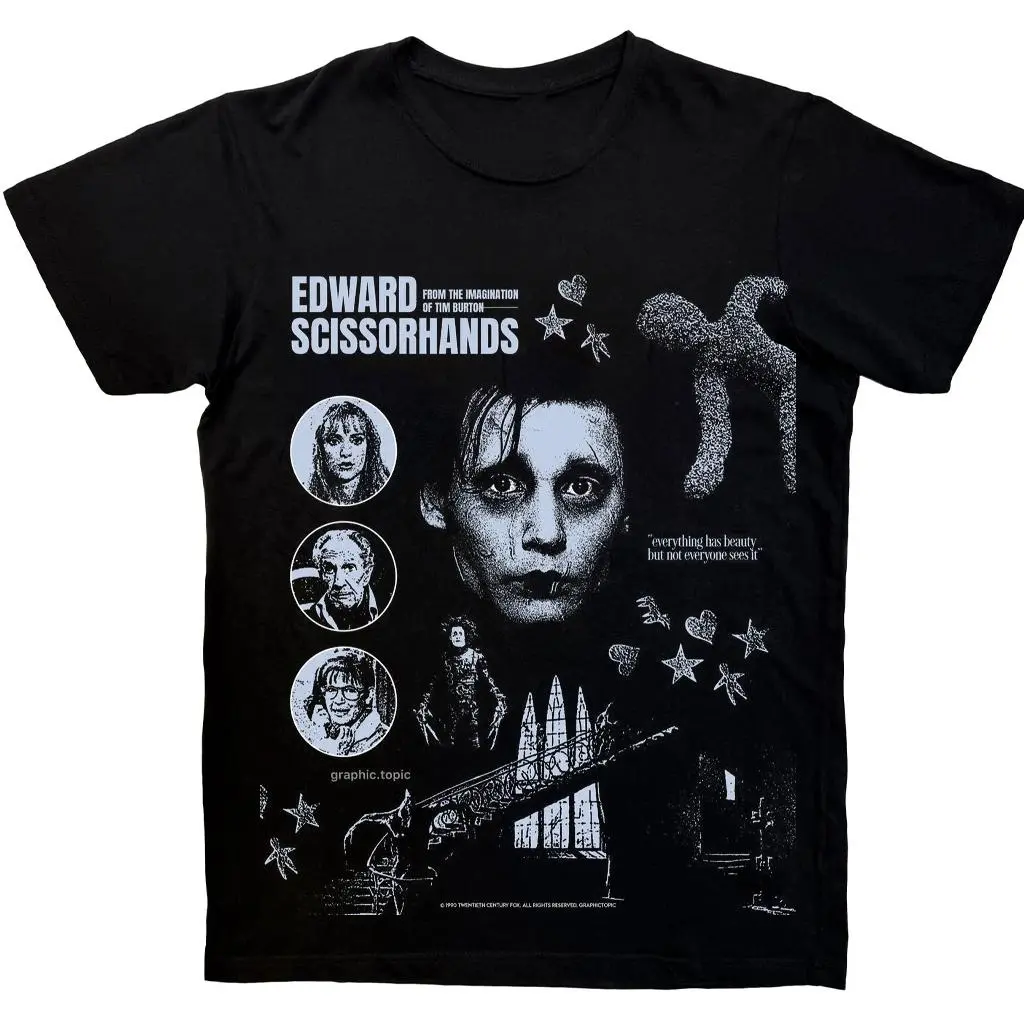 Edward Scissorhands Vintage Shirt Johnny Depp Winona Ryder Tim Burton Graphic Tee Gothic Streetwear XY300702