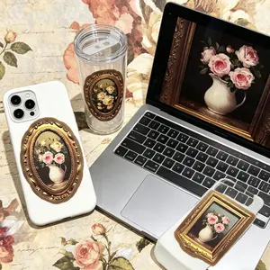 30 Sheets Vintage Theme Stickers Book, Floral Flower Notebook Aesthetic Decorative Stickers, Phone Stickers, Computer Stickers, Water Bottle Stickers