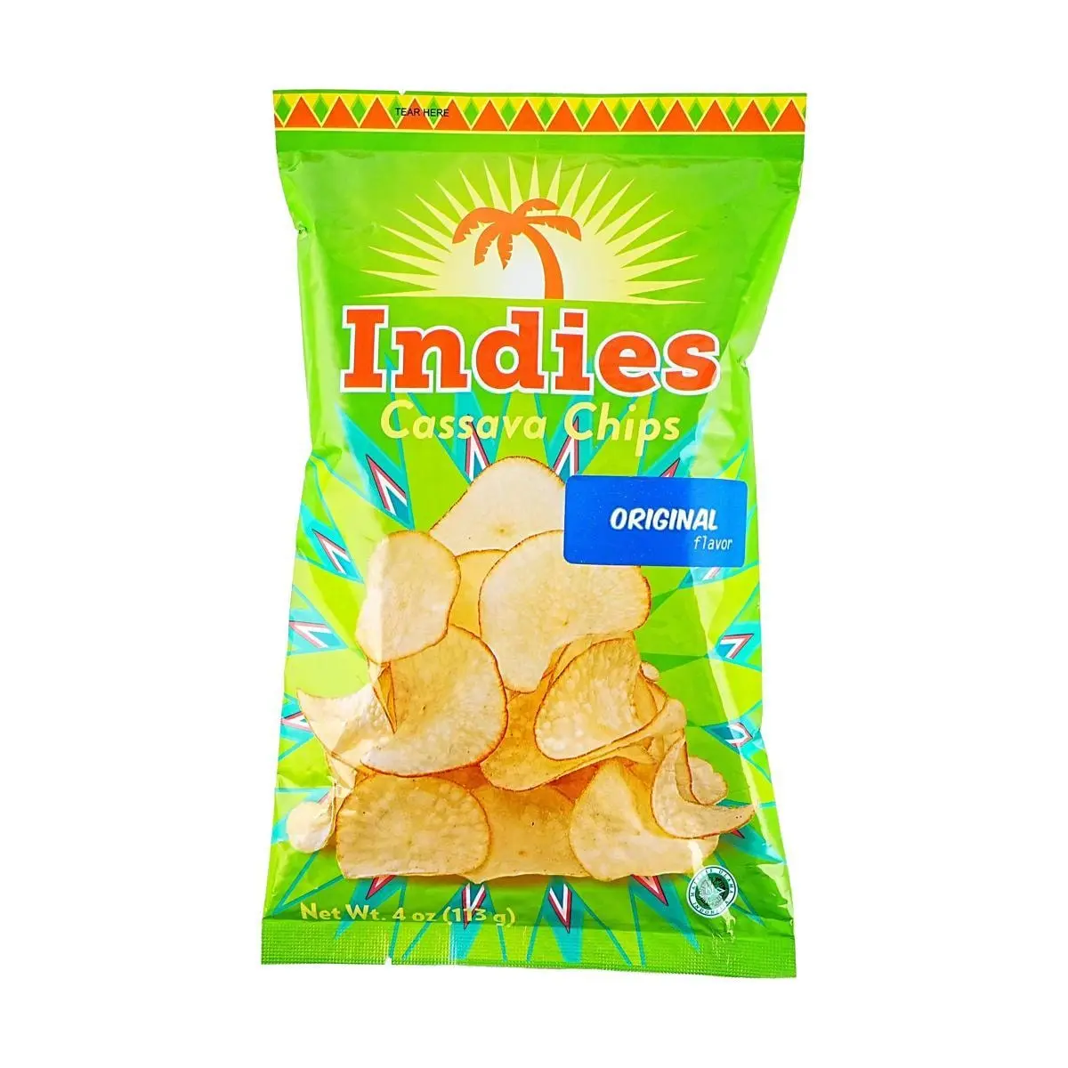INDIES Original Cassava Chips 113g - Crispy Indonesian Snack, Gluten-Free, Vegan, All-Natural Ingredients