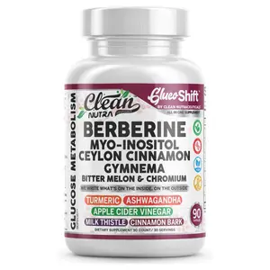 Clean Nutra Berberine, Myo-Inositol, Cinnamon & Bitter Melon for Metabolic & Carbohydrate Support - Gluco Shift