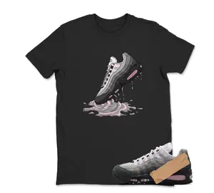 Air Max 95 Pink Foam Black White OG Big Bubble T Shirt Match Dripping Shoe , Best Gift