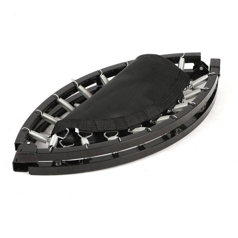 HolaHatha 40" Mini Trampoline Fitness Rebounder with Adjustable Handle, Black