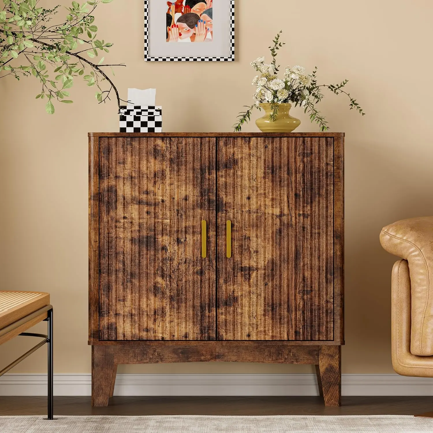 Rustic Brown(13.78"D x 29.53"W x 31.5"H)