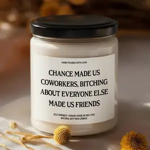 MAKEAGIFT Chance Made Us Coworkers Candle, Coworker Gifts, Funny Bestie Candles, Funny Sarcastic Gift, Gift for Work Friend Leaving Job