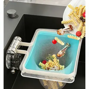 Foldable kitchen sink filter basket | 50 disposable mesh bags | Food waste disposal gadget