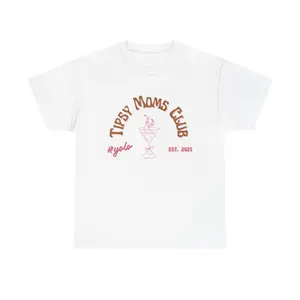 Tipsy Moms Club Unisex Cotton Tee, Funny Mom T-Shirt, Gift for Moms, Cute Casual Wear, Celebration & Party Top