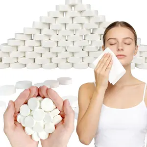 100PCS Disposable Compressed Towels, Portable Compressed Face Towel Tablets, Highly absorbent, Compressed Cotton Hand Wipe, Camping Towel, for Travel, Home, Hotel, Outdoor Activities