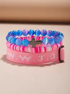 3 Pcs Wwjd Bracelets, Cat Eye Christian Cross Bracelet Set, Unisex Jesus Faith Jewelry, Easter Religious Accessories