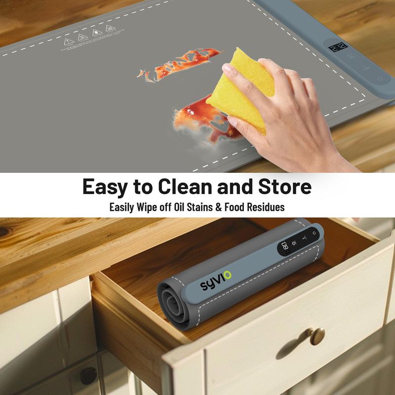 Syvio Food heating plate with a maximum temperature adjustable to 212°F a multi-functional hot pot kitchen appliance