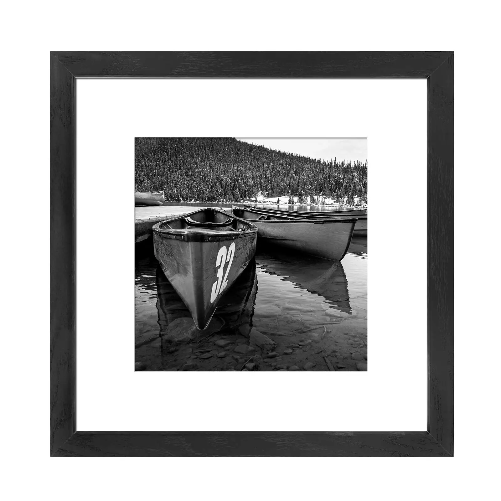 12x12 Picture Frame Matted To Fit Photos 8x8 Or 12 X Pictures Without Mat  By Square Solid Wood Black Frames For Wall Mounting