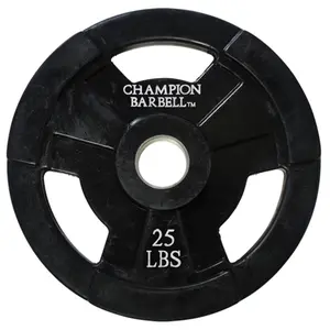 Champion Barbell  25 lbs Olympic Rubber Coated Grip Plate