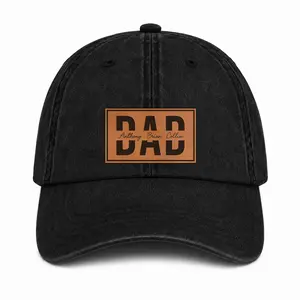 Custom Dad Hat With Kids Names-Personalized Dad Hat-Father's Day Hats-Dad Gift Cap-Dad Gift From Kids-Dad Birthday Gift-Dad Christmas Gift, Classic Baseball Hat Black, Wash Black, Gray