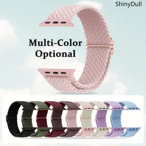 2-Pack Braided Nylon Watch Bands for Apple Watch – Elastic Solo Loop Strap 38–49mm