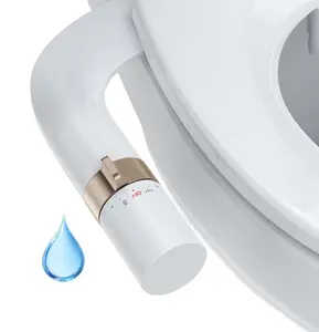 Garvee Dual Nozzle Bidet Attachment, Non-Electric - Adjustable Water Pressure Handle, Ultra-Slim Design for Elongated Toilets.  Easy Installation, No Electricity Needed for Feminine & Posterior Wash