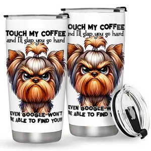 1 Count Cute Dog Pattern Tumbler, 20oz Insulated Travel Coffee Mug, Leak-proof Bottle, Birthday Gift, Coffee Lovers Gift