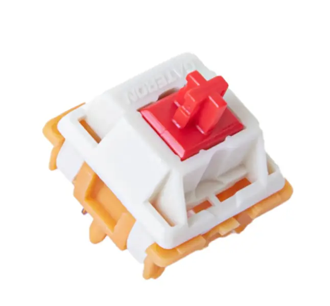 GATERON Mini i Ahead Compact Tactile Switches, 50gf Pre-lubed 5-Pin Mechanical with Pre-lubed Pins, 3.4mm Total Travel, 22mm Double-Stage Spring, Nylon Housing for MX Layouts Custom Keyboards, Quick Rebound, Antioxidant Gold Alloy Contact, Keyboard Builde