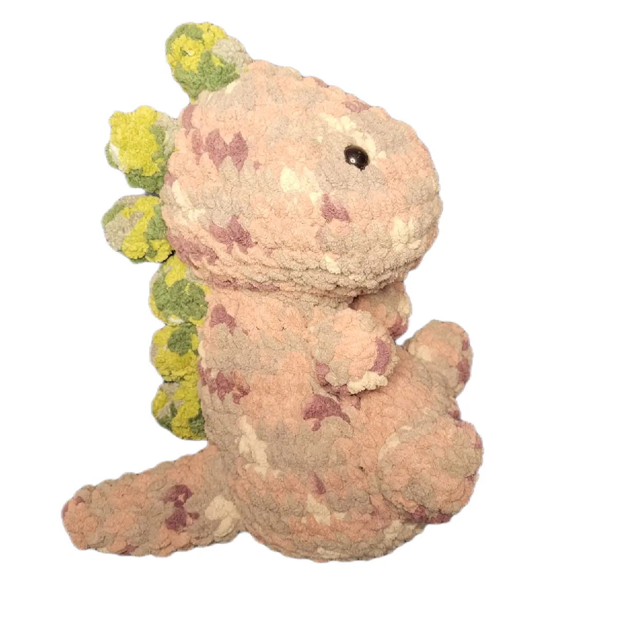 Purple/Green Dinosaur Plushie - Durable and Easy-to-Clean