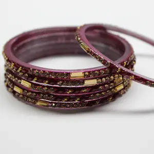 Crimson Red Indian Bangles - Traditional Design