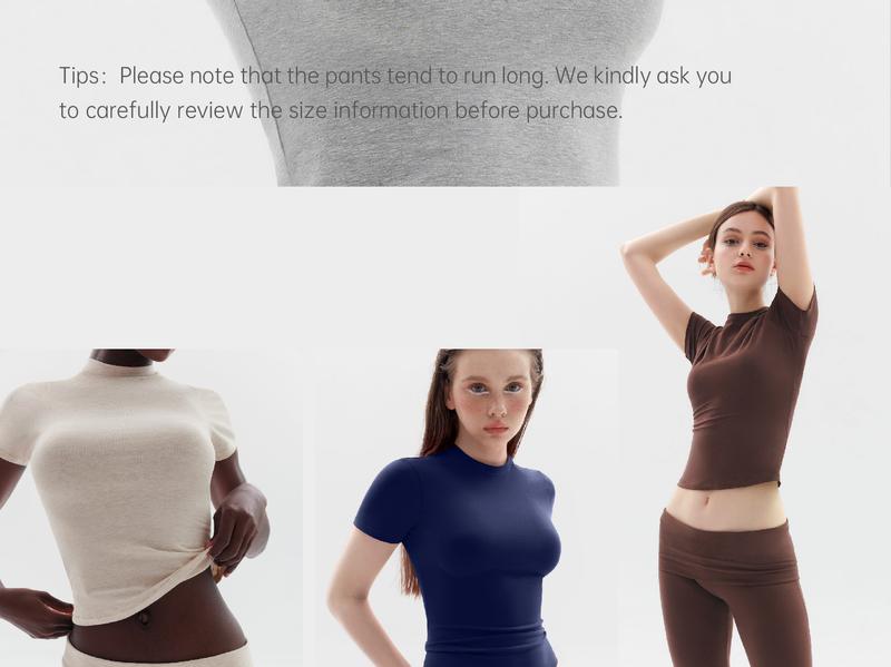 PUMIEY Women's Lounge Sets Minimalist Chic Short Sleeve Tops & Fold-Over Flare Pants All Seasons Pajama Set Sleepshirt Plain Pink Loungewear Nightwear Homewear Basic Jet Black 2 Piece Sets Comfort Sweat Set Fall Sets