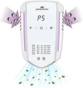 Morrerfresh Ozone Odor Eliminator for Strong Odor 99%  Air Ionizers for Home, for Pets Toilet Wardrobe Shoe Garage Room Cabinet White Cat Litter Deodorizer Dog Poof Odor Removal