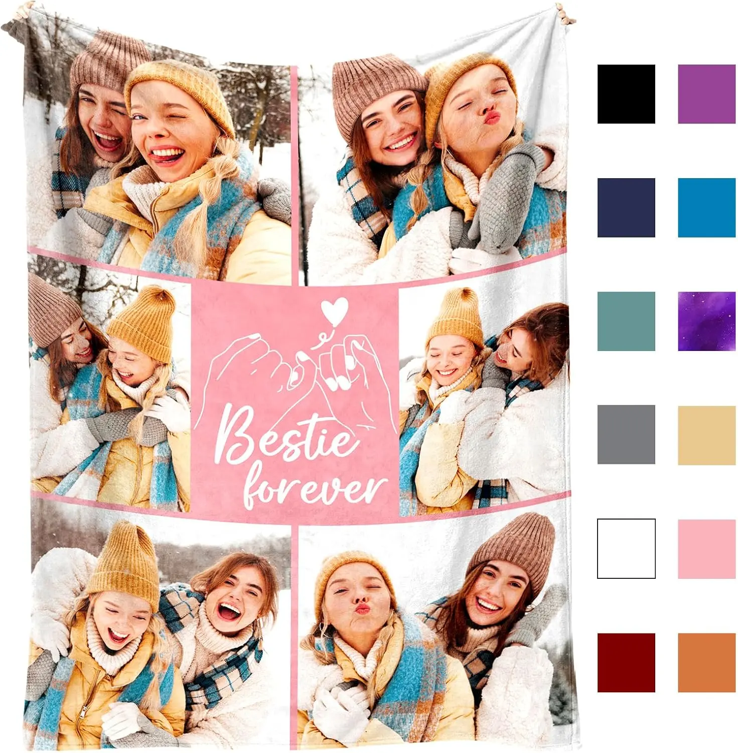Customized 54x70 Personalised Photo Blanket - Soft Bedding Throw for Adults, Ideal Christmas Gift for Friends, Family
