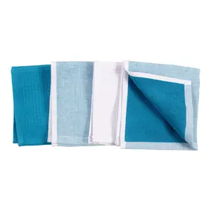 Linden 100% Cotton Reversible Terry Dish Cloth Set Of 4