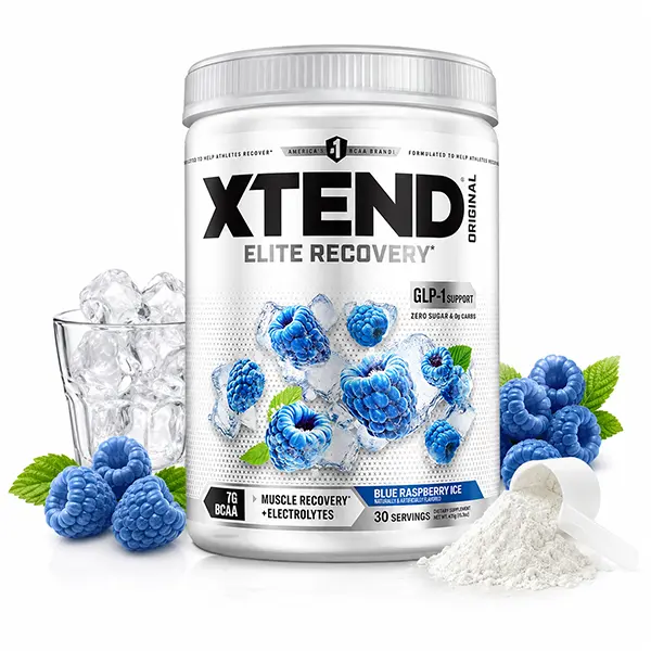 Original BCAA Powder, 7g BCAAs & 2.5g L-Glutamine with Electrolytes, Sugar-Free Intra & Post Workout Supplement for Muscle Recovery, Hydration & Lean Muscle Support, Blue Raspberry Ice, 30 Servings