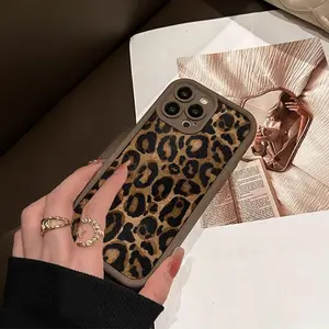 Phone case:  Black Leopard Print TPU Shockproof Case Compatible with Apple iPhone 17/16/15/14/13/12/11Pro Max/Plus/17Air soft cover