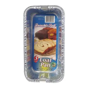 Home Plus 6392088 3.75 x 8 in. Durable Foil Loaf Pan - Silver- pack of 12