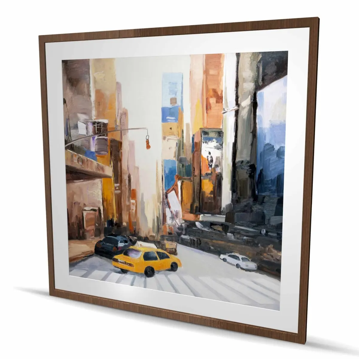 Begin Home Decor C1FM4848ORF54A 48 x 48 in. N-Y Early in the Morning Wall Art - Beige Modern Framed Print Decor