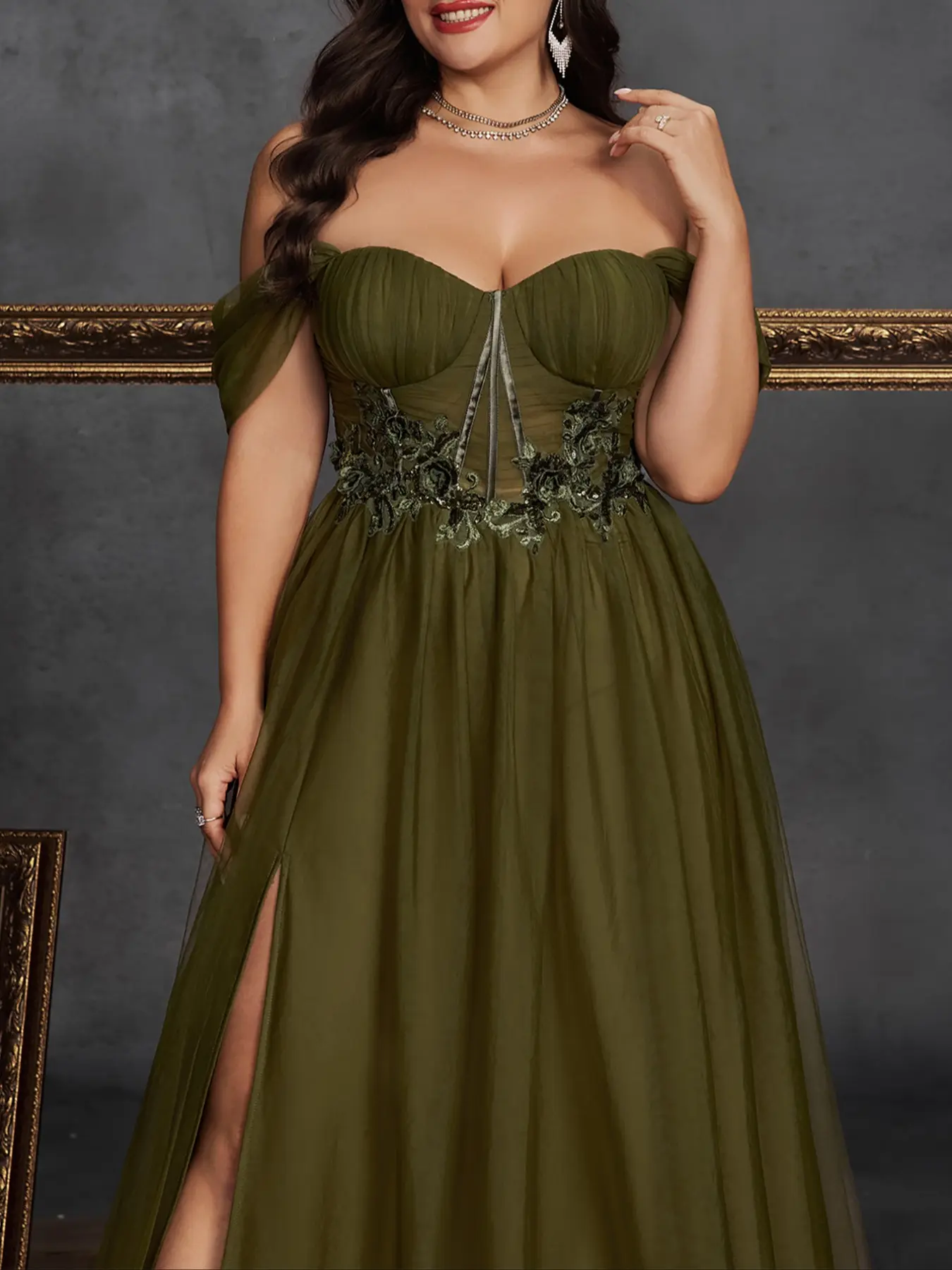 Women's Plus Size Elegant Long Formal Dress, Hand Embroidered Split Design, Fitted Summer Evening Gown for Parties & Weddings - TikTok Shop Women's Plus Size Elegant Long Formal Dress, Hand Embroidered Split Design, Fitted Summer Evening Gown for Parties & Weddings - TikTok Shop