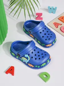 Summer New Kids EVA Sandals, Comfortable Soft Sole, Breathable Lightweight, Silent Anti-Slip, Adjustable Back Strap, Dinosaur Pattern, Indoor Outdoor