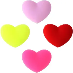 4pcs Tennis Vibration Dampener, Tennis Racket Shock Absorbers, Heart-Shaped Silicone Dampener Tool for Tennis Racquet String Dampener Cute Tennis Supplies（Mixed Colors）