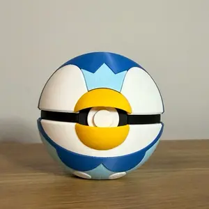 #0393 Piplup Ball - Made to Order, 3D Printed Pokeball Figure, High-Quality PLA For Display Figurine Decoration