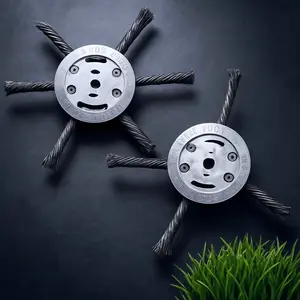 6-Inch Wire Weed Trimmer Head Replacement - A Heavy-Duty Weed Trimmer Accessory For Electric And Cordless Wire Trimmers, Perfect For Removing Moss, Grass, And Rust From Road Surfaces, Crevices, garden，And Lanes.