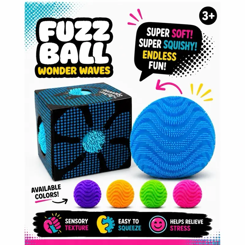 Fuzz Ball Velvet, Squishies, Stress Ball