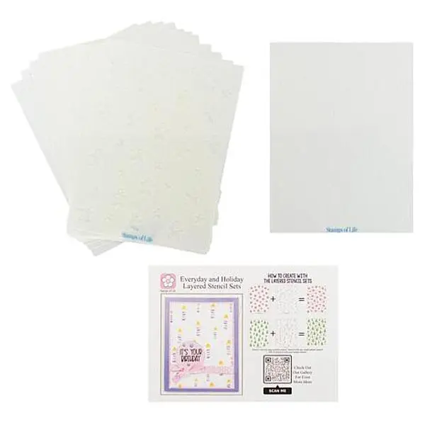 Crafts & Sewing Stamps of Life Holiday Layering Stencil Set of 12 Crafts & Sewing Stamps of Life Holiday Layering Stencil Set of 12