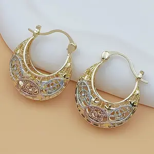 Women’s Filigree Evil Eye Hoop Earrings - Non-Tarnish, Hypoallergenic Costume Fashion Accessories for Women