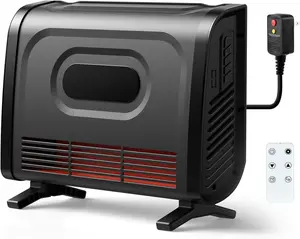 Air Choice Electric Wall Heater 1500W Infrared Space Heater with Remote & ALCI Plug Adjustable Thermostat 12H Timer 3 Modes Child Lock for Indoor Use Bathroom