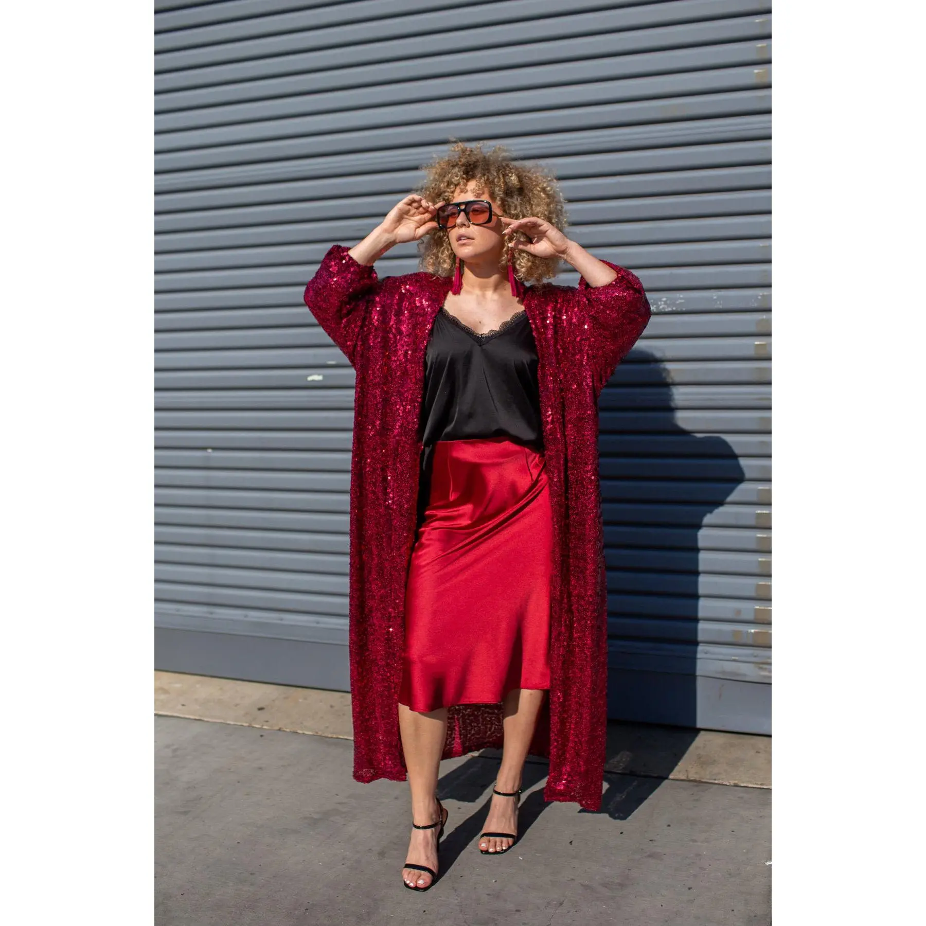 Rouge Eternal Sequin Cocoon Jacket