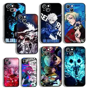 Creative Design Cool Soccer Anime B-BLUE L-LOCK phone case For iPhone 17/16/15/14/13/12/11/Pro/ProMax/Plus/Air/Xsmax/E, Anti Fall Soft TPU Back Cover, Shockproof Cover, Colorful Style, Durable Material, Manga Merchandise, Trendy Gift for Birthday