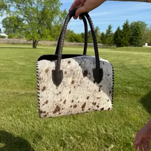 Soft Shelled Medium Cowhide with Brown Leather with Braided Straps
