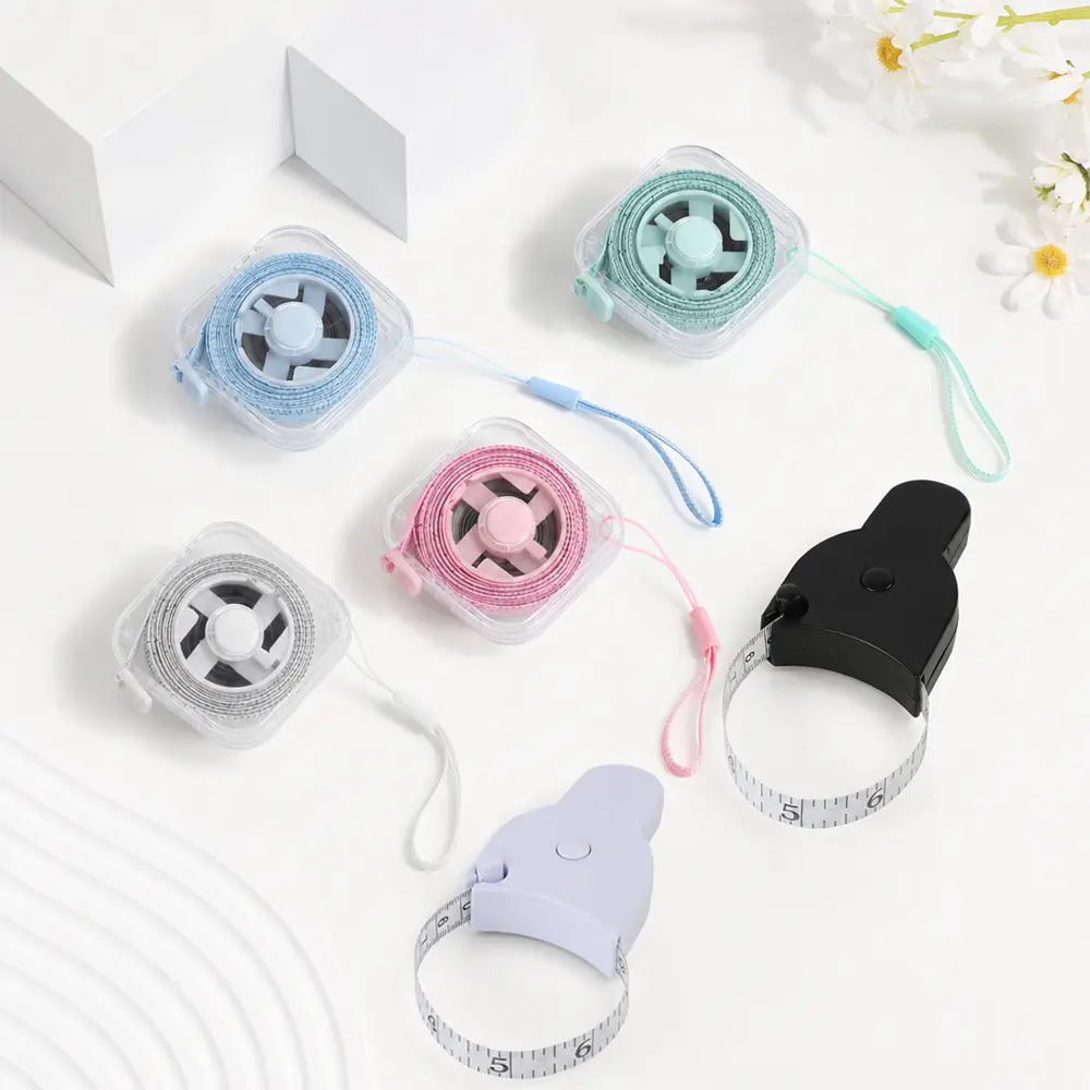 6Pcs Automatic Telescopic Tape Measure, Body Measure Tape, Self-Tightening Retractable Measuring Tape for Body Accurate Way to Track Weight Loss Muscle Gain by One Hand - Home Improvement.