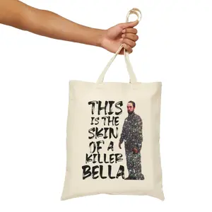 Cotton Canvas Tote Bag - Twilight - Edward Cullen - This is the skin of a killer Bella - Eco Friendly Shopping Bag - Gifts for Readers