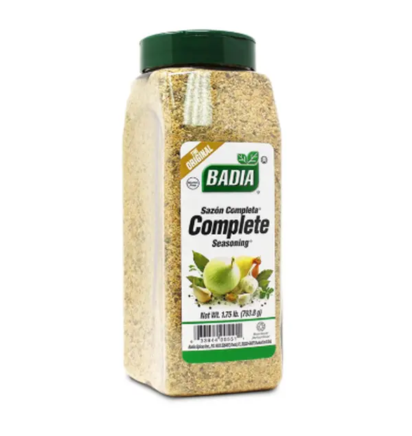 Badia Complete Cooking Seasoning (1.75 lb) - All-Purpose Garlic & Herb Blend, Essential Herbs, Garlic, Natural Vegetable Extracts, Gluten-Free, No MSG, US-Sourced, Sugar-Free, Shelf-Stable, Ambient, Meat & Veg Boost