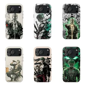 Roronoa Zoro One Piece Anime Case for iPhone 17-7 Pro Max Plus & Samsung Galaxy S25-S21 Ultra Plus - Three Sword Style Dragon Aesthetic Phone Cover unisex