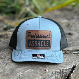 Professional A**hole Leather Patch Hat Richardson 112 Snap Back
