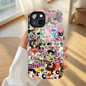Powerpuff Girls Colorful Vibrant Cartoon Mobile iPhone Case. Shock-Absorbing PBT+TPU Hybrid Case, Compatible with iPhone 16/15/14/13/12/11 Pro Max/Plus